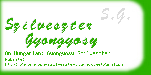 szilveszter gyongyosy business card