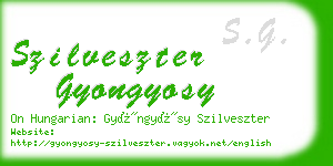 szilveszter gyongyosy business card